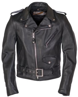 Schott NYC. 613 1 Star Black Leather Jacket