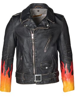 schott leather trucker jacket
